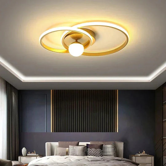 Nordic Style Bedroom Lamp Ring Ceiling
