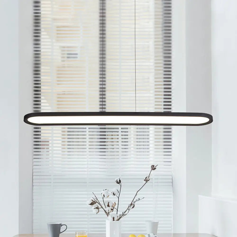 23.5’/35.5’/47’ Wide Oval Acrylic Ceiling Pendant Led Island Light Stepless Dimming