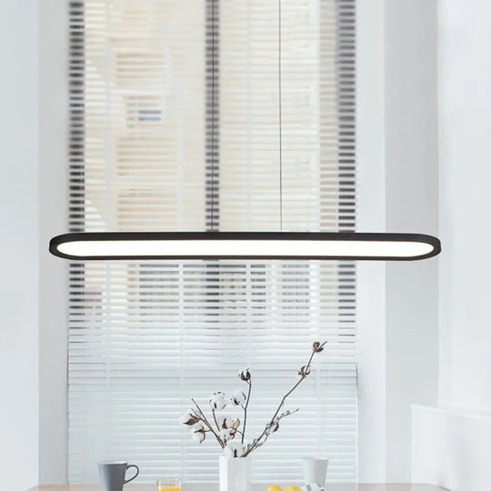 23.5’/35.5’/47’ Wide Oval Acrylic Ceiling Pendant Led Island Light Stepless Dimming