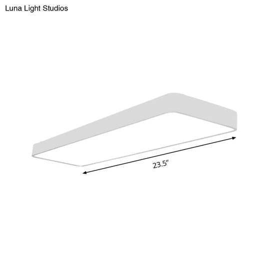 23.5 Wide Metal Led Ceiling Lamp With Acrylic Diffuser - Flush Mount