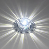 Minimalist Crystal Clear Scalloped Flush Ceiling Light For Corridor - Mount Fixture / White