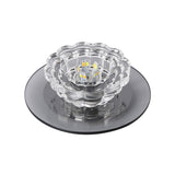 Minimalist Crystal Clear Scalloped Flush Ceiling Light For Corridor - Mount Fixture