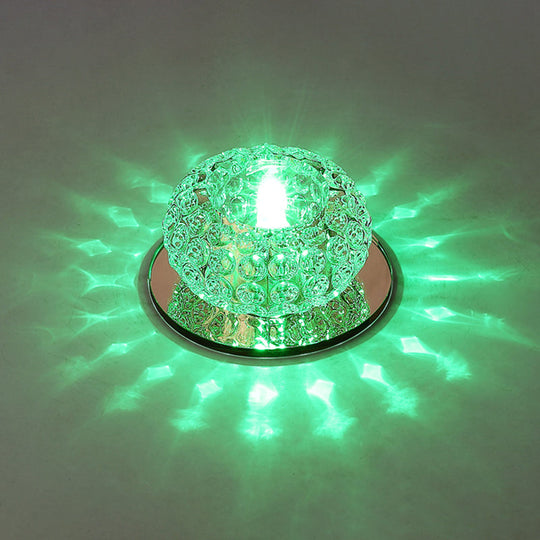 Led Mini Spotlight Ceiling Light With Elegant Crystal Shade - Perfect For Living Room Décor Clear /