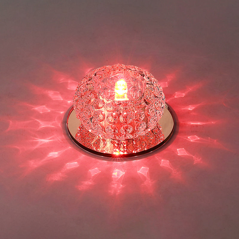 Led Mini Spotlight Ceiling Light With Elegant Crystal Shade - Perfect For Living Room Décor Clear