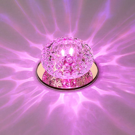 Led Mini Spotlight Ceiling Light With Elegant Crystal Shade - Perfect For Living Room Décor Clear