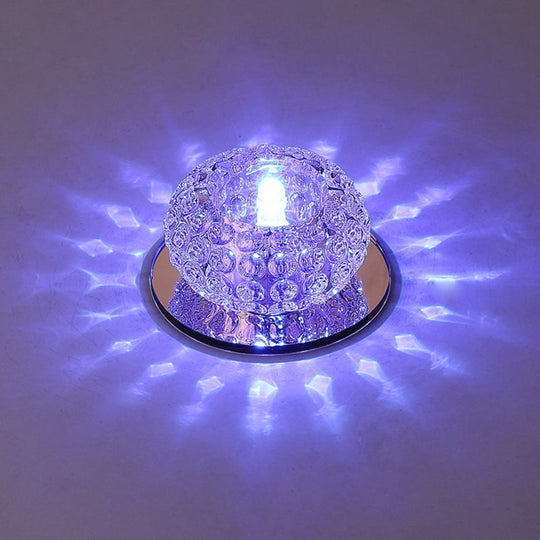 Led Mini Spotlight Ceiling Light With Elegant Crystal Shade - Perfect For Living Room Décor Clear /