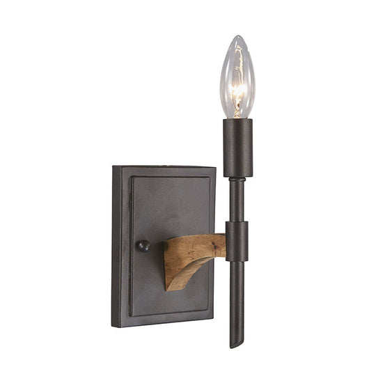 Retro Black Metal Wall Sconce - Head Candle/Cone Lighting- Mounted Light With/Without Shade