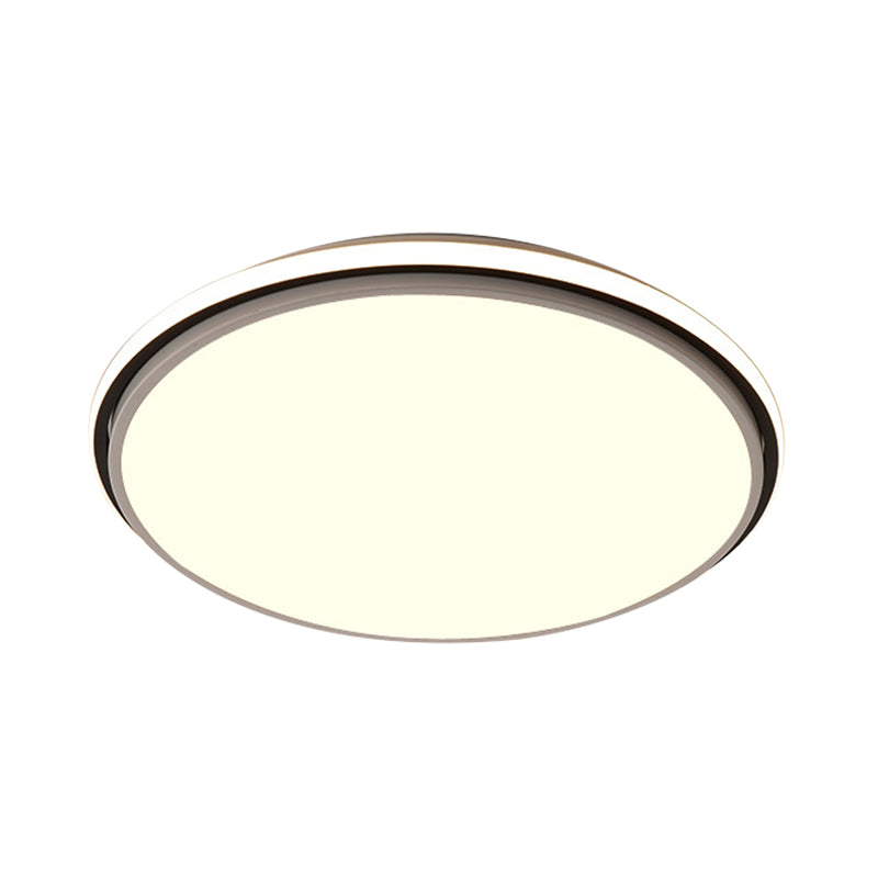 Modern Circular Flush Mount Led Fixture White/Warm Light Acrylic Design - 12/16/19.5 Wide