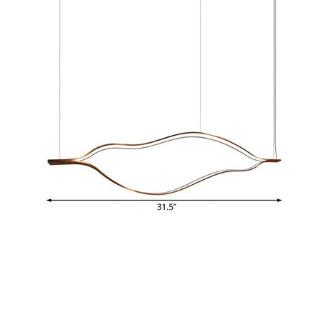 Contemporary Led White Wave Chandelier - 23.5/31.5/39 Wide Acrylic Pendant Lighting Fixture In