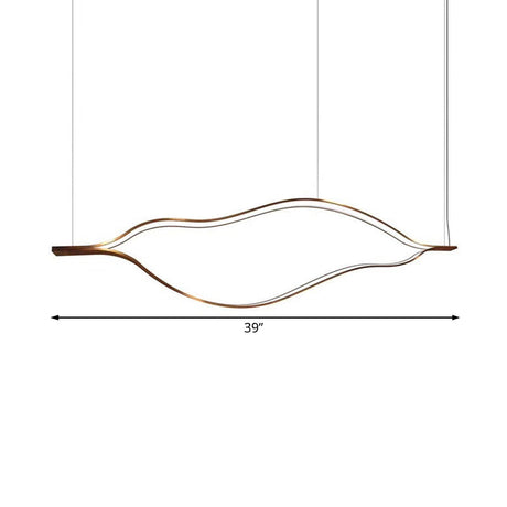 Contemporary Led White Wave Chandelier - 23.5/31.5/39 Wide Acrylic Pendant Lighting Fixture In