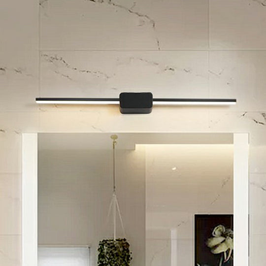 Modern Led Wall-Mounted Vanity Lamp For Bathroom Minimalistic Acrylic Pole Design