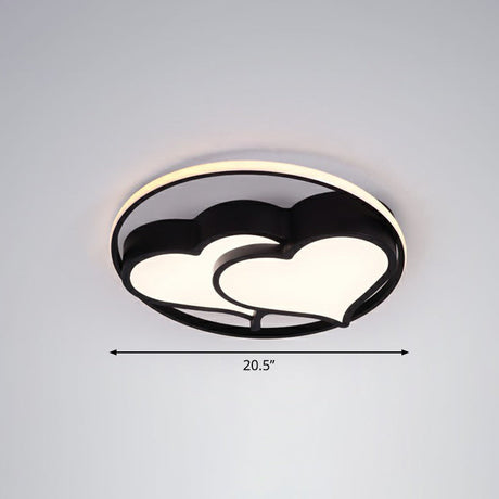 Ultrathin Led Flush Mount Bedroom Ceiling Fixture - Acrylic & Contemporary Lighting Black / Third