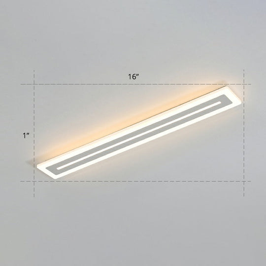 Ultrathin Acrylic Ceiling Light - Led Flush Mount Lighting Modern White Design For Foyer / Warm