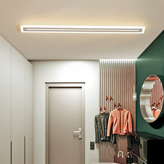 Ultrathin Acrylic Ceiling Light - Led Flush Mount Lighting Modern White Design For Foyer