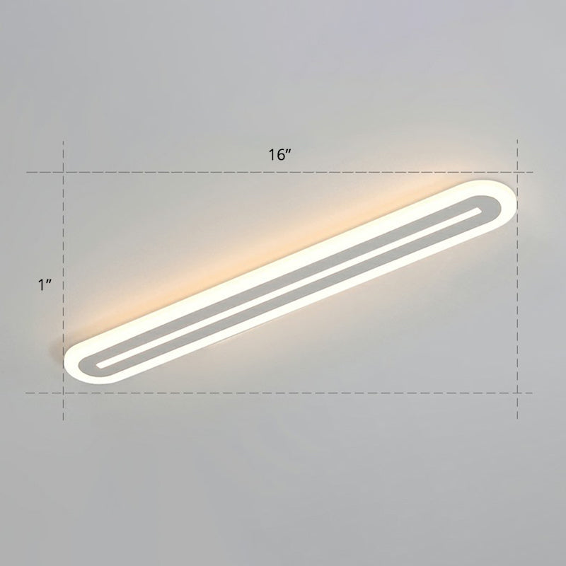 Ultrathin Acrylic Ceiling Light - Led Flush Mount Lighting Modern White Design For Foyer / Warm