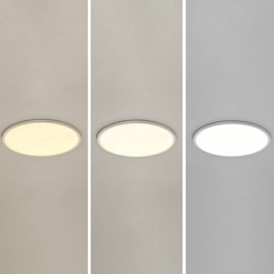 Led Ceiling Mount Fixture - Ultrathin & Simple Acrylic Flushmount Lighting In White / 19.5’ Third