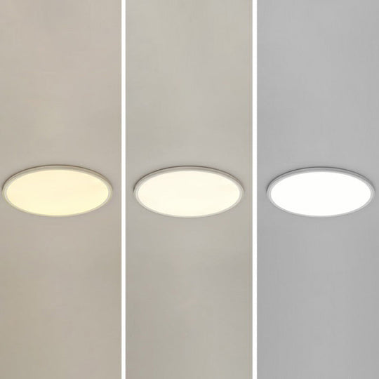 Led Ceiling Mount Fixture - Ultrathin & Simple Acrylic Flushmount Lighting In White / 23.5’ Third