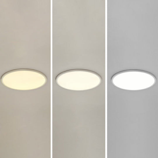 Led Ceiling Mount Fixture - Ultrathin & Simple Acrylic Flushmount Lighting In White / 39’ Third Gear