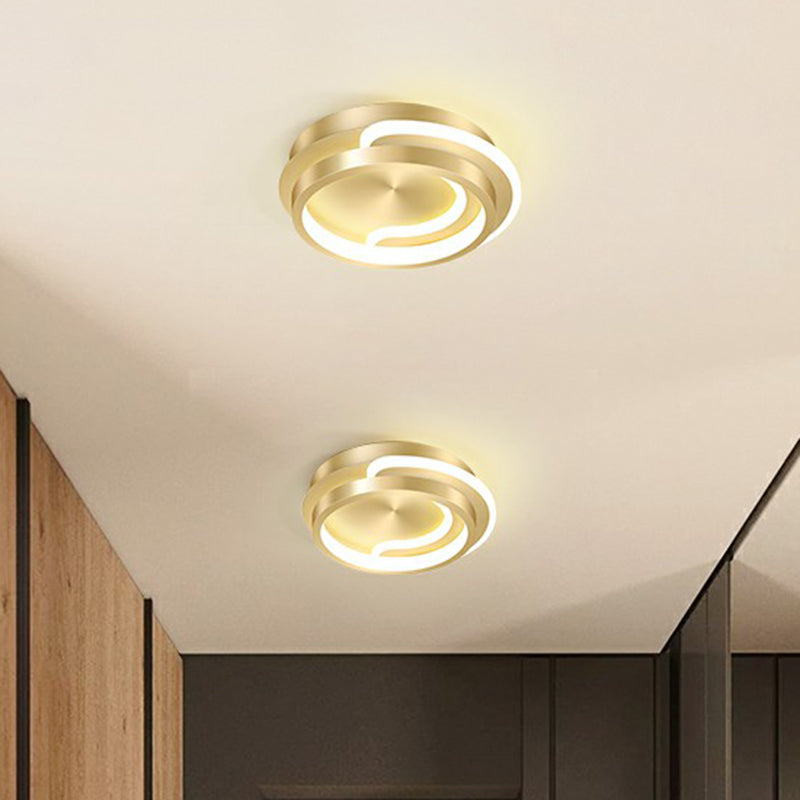 Modern Geometric Led Ceiling Light Fixture For Hallway - Minimalist Acrylic Design