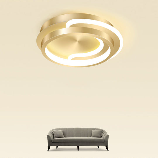 Modern Geometric Led Ceiling Light Fixture For Hallway - Minimalist Acrylic Design