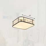 Minimalist Crystal Flush Mount Ceiling Light For Bedroom Black / 14