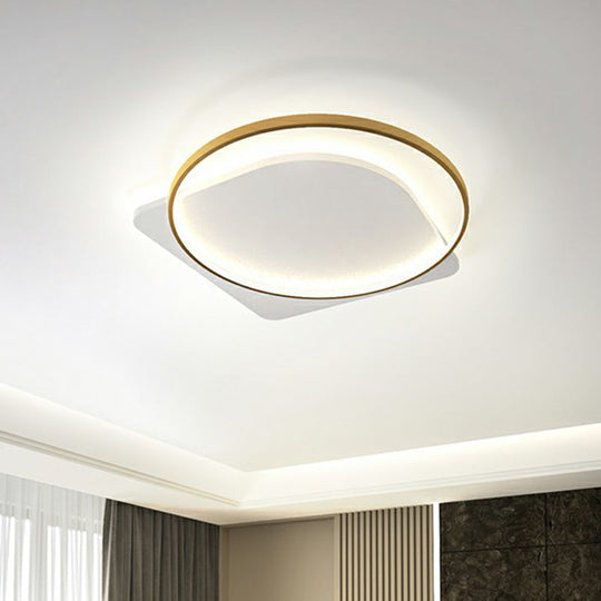 Sleek Acrylic Loop Ceiling Lamp: Simplicity Meets Led Flush-Mount Light Fixture For Aisles