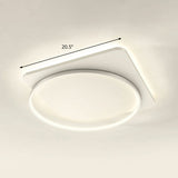 Sleek Acrylic Loop Ceiling Lamp: Simplicity Meets Led Flush-Mount Light Fixture For Aisles White /