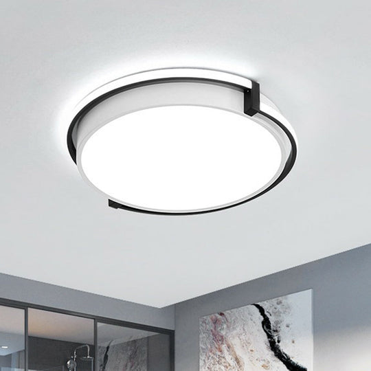 Nordic Circle Led Flush Mount Ceiling Light With Acrylic Diffuser