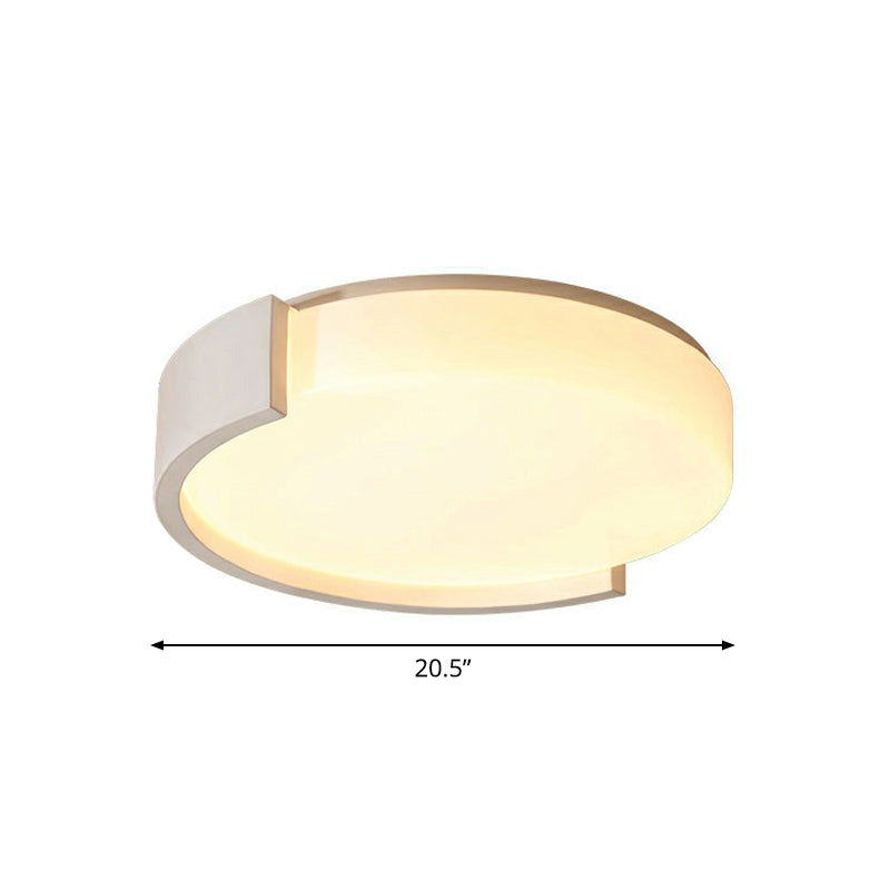 Led Acrylic Ceiling Light: Sleek Flush-Mount Fixture For Bedrooms White / 20.5 Third Gear