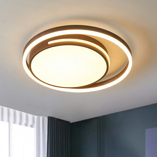 Nordic Led Flush Mount Lamp In White For Modern Corridors