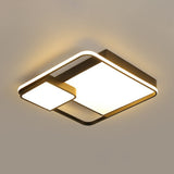 Black Square Led Ceiling Mount Light With Minimalist Acrylic Shade / 24.5 Third Gear