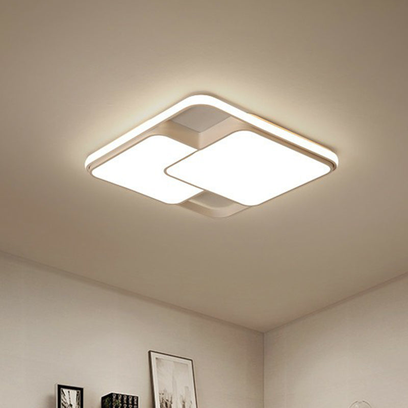 Nordic Acrylic Led Flush - Mount Ceiling Light For Bedrooms - Overlapping Style