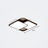 Nordic Acrylic Led Flush-Mount Ceiling Light For Bedrooms - Overlapping Style Black / 19.5 Warm