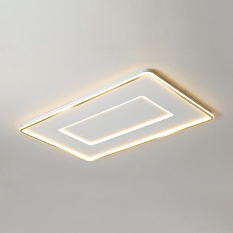 Ultra Thin Acrylic Flush Mount Ceiling Light - Simplicity White Led Lamp For Bedroom / 43’