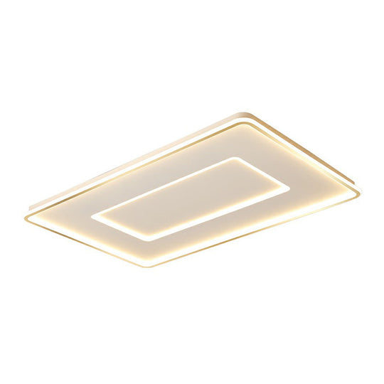 Ultra Thin Acrylic Flush Mount Ceiling Light - Simplicity White Led Lamp For Bedroom