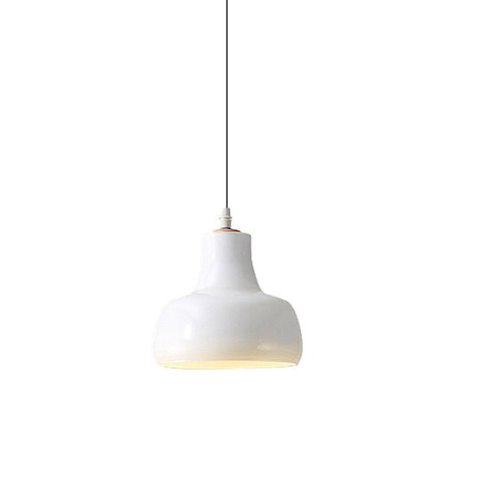 Modern Glass Pendant Lamp With Led Light In White Or Warm Tone - Bowl Cone Saucer Shape