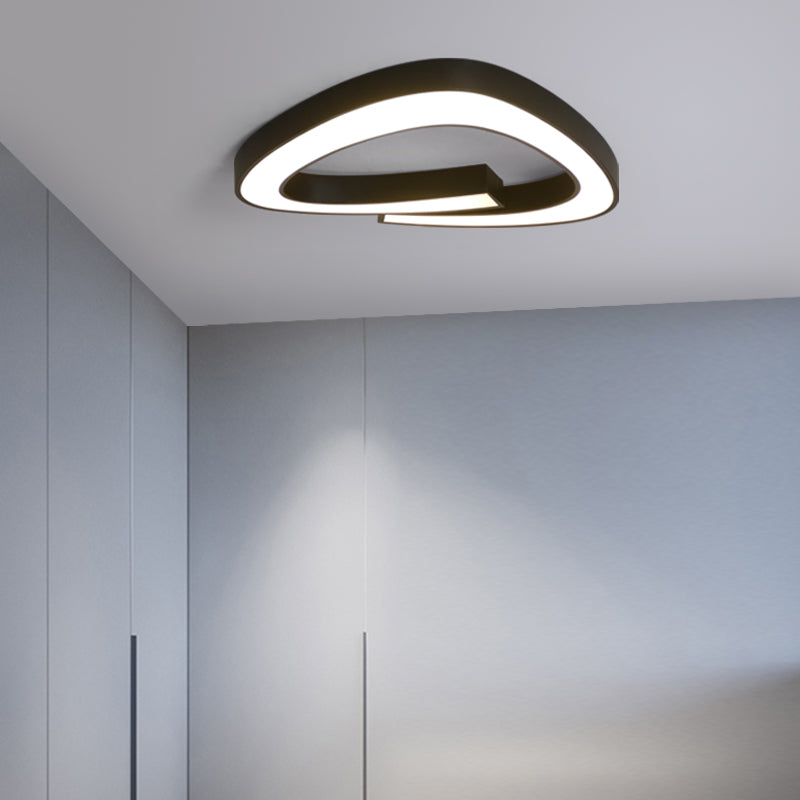 Modern Led Flush Mount Ceiling Light Fixture For Living Room - Simplicity Triangle Design