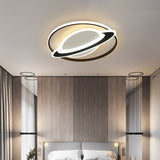 Planet Kids Bedroom Flushmount Lighting Black Led Ceiling Light / 16.5’ Third Gear