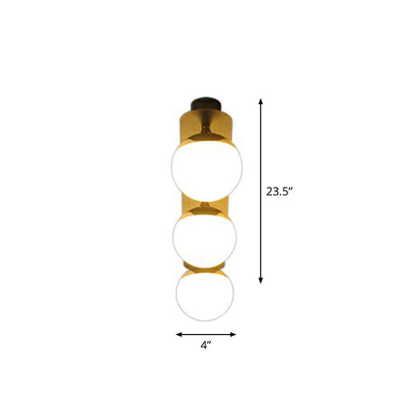 Black Glass Flushmount Ceiling Light Fixture With Sphere Design And 1 Bulb For Aisle 3 /