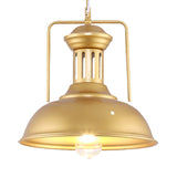 13/16 Wide Barn Shade Pendant Light: Industrial Gold-Style Hanging Lamp For Tables