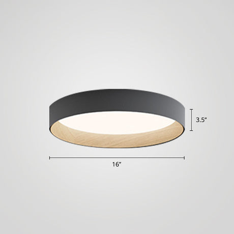 Nordic Led Ceiling Flush Mount Lamp With Acrylic Diffuser For Kitchen Grey / 16 Third Gear