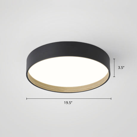 Nordic Led Ceiling Flush Mount Lamp With Acrylic Diffuser For Kitchen Black / 19.5 Third Gear