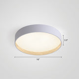 Nordic Led Ceiling Flush Mount Lamp With Acrylic Diffuser For Kitchen White / 16 Remote Control
