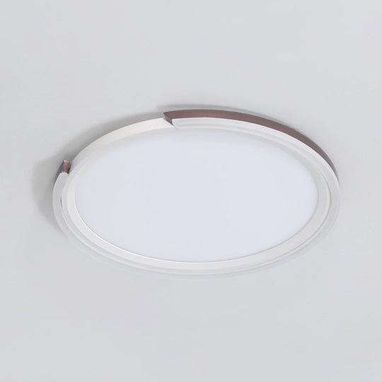 Modern Led Flush Mount Light With Extra - Thin Aluminum Frame For Bedroom Ceiling - Nordic Style