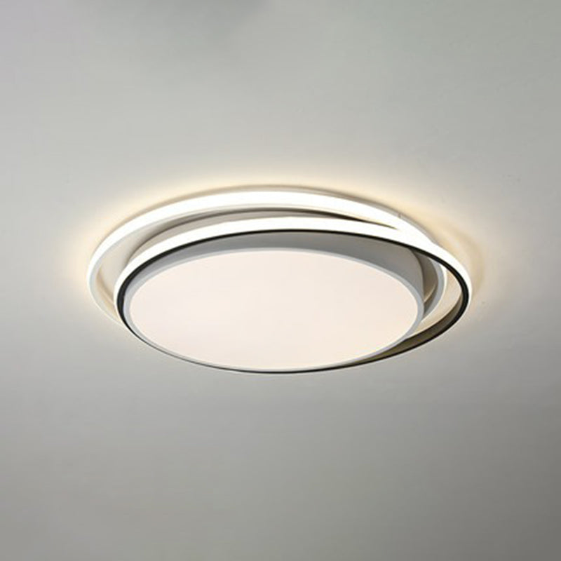 Modern Acrylic Led Flush Mount Ceiling Light Fixture For Bedrooms White / 15 Third Gear