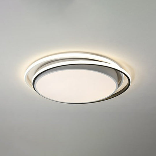 Modern Acrylic Led Flush Mount Ceiling Light Fixture For Bedrooms White / 15 Third Gear