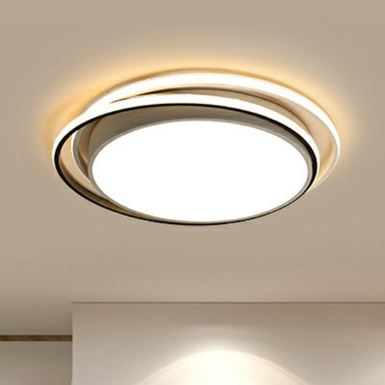 Modern Acrylic Led Flush Mount Ceiling Light Fixture For Bedrooms White / 15 Remote Control Stepless