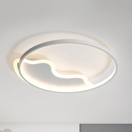 Modern Acrylic Mountain Flush Ceiling Light For Dining Room White / 18 Warm