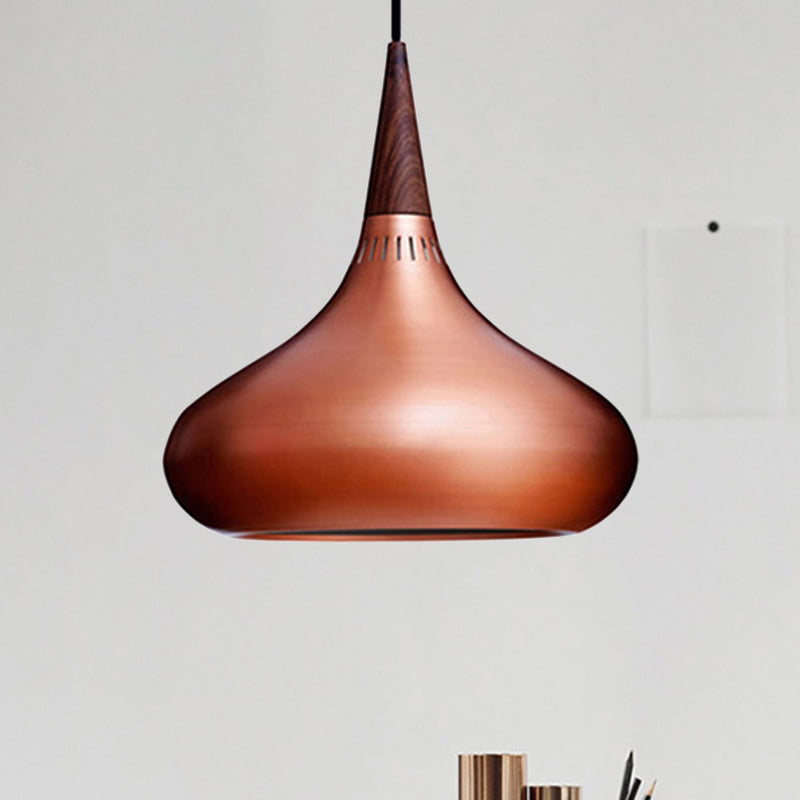 Nordic Teardrop Pendant Lighting - 8’/11’/12’W Metal 1 Light Black/White/Pink Gold / 8’