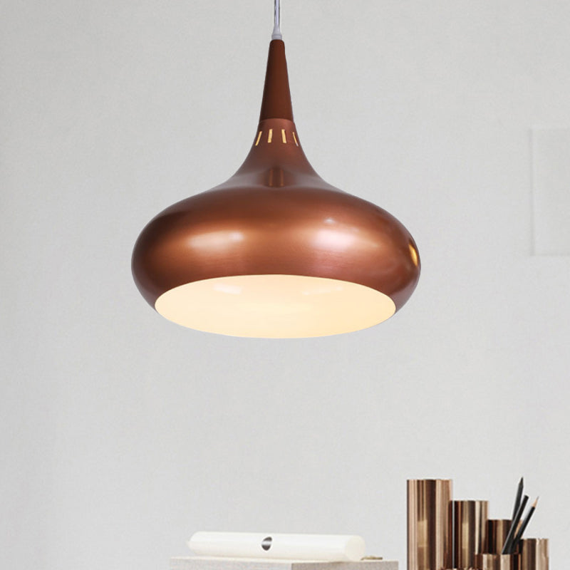 Nordic Teardrop Pendant Lighting - 8’/11’/12’W Metal 1 Light Black/White/Pink